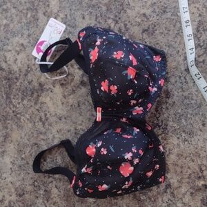 NWT Freya viva bra black floral size 28K
